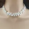 Moda Transfronteriza Europea y Americana Personalidad Irregular Cadena para Clavícula de Perlas de Imitación Collar de Perlas de Arroz Blanco Joyería al por Mayor Estilo Old Money