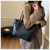 Bolsa de Tote Popular Transfronteriza Pu Gran Capacidad Bolso de Hombro para Mujer Estilo Retro Europeo y Americano Bolso de Mano de Moda Texturizado
