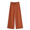 Roupa Feminina para Exportação Transfronteiriça 2025 Verão Nova Moda Sexy Top Tomara que Caia em Formato de Coração Conjunto Calça Reta Texturizada com Cadarço