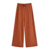 Comércio Exterior Europeu e Americano Transfronteiriço Aliexpress Atacado de Roupas Femininas 2025Z Calça Casual Reta Texturizada de Cintura Alta