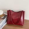Bolsa grande feminina de outono 2024, nova bolsa estilo ocidental da moda, bolsa tote simples com texto, bolsa de ombro de grande capacidade, bolsa transversal casual
