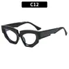 Moda Europea y Americana Nuevas Gafas de Sol Ojo de Gato, Retro Trendy Versátiles Casuales para Hombres y Mujeres, Lentes Anti-UV