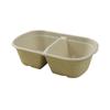 Caja para llevar ensalada ligera con un solo y doble compartimento, lonchera, caja para refrigerios, rectangular, desechable, biodegradable