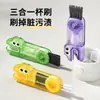 Cepillo para Tapa de Taza, Cepillo Portátil Tres en Uno para Botella, Juego de Cepillos de Limpieza, Cepillo para Boca de Taza, Cepillo para Taza Térmica, Herramienta de Limpieza para Taza de Agua