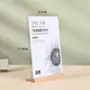 Exhibidor de Etiquetas de Madera Maciza de Gama Alta para Supermercados, Etiquetas de Té y Vino, Letreros Pequeños de Mesa de Acrílico, Tarjetas de Mesa al por Mayor