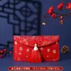 Novo Envelope Vermelho de Tecido Especial para Casamento, Envelope Vermelho Bordado para Noivado, Cerimônia do Chá de Casamento, Taxa de Mudança para os Pais, Envelope Vermelho de 10.000 Yuan