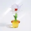 Vidrio Zibo Hecho a Mano Integrado Planta en Maceta Pequeña Montaje en Coche Decoración de Escritorio de Oficina Artesanías Adornos Venta al por Mayor Transfronteriza