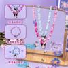 Kulomi infantil faça você mesmo terno feito à mão pulseira de contas esmaltadas joias brinquedo de menina merlot presente infantil