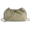 Bolsa Pequena Transversal Feminina de Couro Genuíno Design de Nicho Verão Nova Minibolsa Nuvem de Couro Bovino Macio Bolsa Portátil para Celular