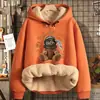Sudadera de piel de cordero Forrada de forro polar Hombres Espesor Otoño e Invierno Diseño para Hombres y Mujeres Sentido del Diseño Nicho 2023 Nuevo Moda de Invierno Abrigo de Marca