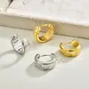 Pendientes de Aro Pequeños Exquisitos con Textura Estilo Europeo y Americano, Diseño Simple en Relieve, Versátiles para el Uso Diario, Pendientes y Accesorios para Orejas Elegantes