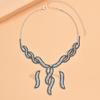 Novo estilo colar brincos terno elegante europeu e americano feminino clavícula colar brincos noiva diamante banquete conjunto corrente