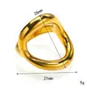 Moda Europeia e Americana Popular Estilo Simples Anel de Aço Titânio com Formato Assimétrico Design de Nicho Anel de Ouro 18K Atacado
