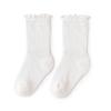 Calcetines de tubo medio para niños, calcetines de primavera y verano de malla fina, transpirables, de algodón peinado sin hueso, de color caramelo para bebés.