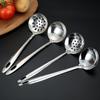 Cuchara sopera de acero inoxidable 201, cuchara grande para olla caliente, cuchara de cabeza grande profunda, colador, cuchara sopera tipo concha de grulla