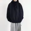 Suéter Grueso con Capucha Otoño/Invierno para Hombre Suéter Negro Perezoso Suéter Gris para Hombre Ropa de Punto con Capucha Estilo Universitario Británico