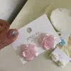 Pendientes de Flor de Rosa Diseño de Nicho Pendientes de Flor para Mujer 2025 Nuevo Estilo Caliente Pendientes de Lujo Accesible de Gama Alta