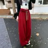 Calça Larga com Cordão de Renda para Mulheres, Novo Estilo Outono 2026, Cintura Alta, Solta, Emagrecimento, Perna Reta, Calça Casual, Calça de Moletom Floral