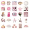 50 Pegatinas Estilo Ins Rosas, Pequeños Corazones Frescos y Femeninos Decoración para Cuaderno Guka Pegatinas para Taza de Agua Laptop