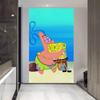 Calamardo Bob Esponja Calamardo Dibujo Animado Tela Colgante Vertical Decoración de Pared para Dormitorio Tela de Fondo Creativa Tapiz Paibig Estrella