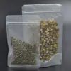 Sacos Autoadesivos Foscos para Frutas Secas e Chá de Flores, Sacos com Fecho de Zíper, Sacos Transparentes Foscos com Fundo Estável, Sacos de Embalagem com Fundo Plano para Biscoitos e Doces