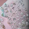 Pequeño animal Samoyedo perro blanco pegatinas para uñas de perro lindo 3D en relieve DIY adhesivo CCD pegatinas decorativas