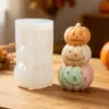 Molde de calabaza fantasma de Halloween más vendido, molde de linterna de calabaza de resina con vela de calabaza perfumada, 3 piezas