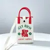 Bolso de Teléfono Móvil a Cuadros para Mujer Bolso Cruzado de Hombro Pequeño Lindo Ligero Bolso Tejido Bolso de Punto