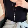 Collar con Colgante de Piedra de Vidrio Estilo Coreano Ins para Llave Cadena de Clavícula de Diseño de Moda Accesorios de Collar Versátiles para el Viaje