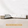 Sofá de exterior de villa de madera maciza, impermeable, protector solar, de diseño, para patio, jardín, solárium, muebles de ocio de teca al aire libre