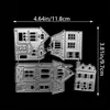 Matrizes de Corte de Aço Carbono Metálico para Construção de Múltiplas Casas DIY Matrizes de Corte Transfronteiriço Novo Fornecimento Design Oco Artesanato