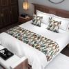 Flores creativas transfronterizas Toalla de pie de cama japonesa Bandera de cama Invitado de hotel En stock Salida de fábrica