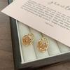 Aretes de cristal de champán de alta gama de nicho de mar naranja 2023 nuevos aretes de moda aretes de diseño exquisito