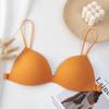 Sutiã Triângulo Taça Francesa Fino Esmaltado Não Folgado Costas Bonitas Sem Aro de Aço Reunião Sexy Seios Grandes Mostrados Pequeno Lingerie