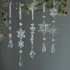 Decoración de Árbol de Navidad de Producto Nuevo Transfronterizo Colgante de Copo de Nieve Gota de Agua Copo de Nieve Acrílico Transparente Colgante de Joyería