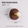 Gancho para Abrigo de Entrada sin Taladro de Ventosa Retro Baño Multifuncional Fuerte Capacidad de Carga Estilo Mid-Century Gancho de Nogal Latón
