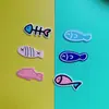 Estilo oceano acrílico golfinho peixe pequeno acessórios para cabelo sapatos material diy