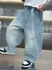 Jeans de Mezclilla para Niños Primavera y Otoño 2026 Nuevo Estilo Coreano Pantalones Casuales Elegantes de Moda para Niños Pantalones para Bebé para Exportación