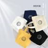 Bolsa de Lona para Mulheres 2025 Nova Bolsa Satchel Smiley Casual Estilo Preppy Estudante Trabalho Versátil Simples Moda