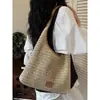 Bolso de Mano Tejido para Mujer 2026 Nuevo Estilo Estilo Perezoso Bolso de Hombro Gran Capacidad Casual para el Trabajo Vacaciones en la Costa Bolso de Axila