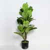 Planta Artificial de Higuera de Hoja de Violín en Maceta Estilo Nórdico Higuera de Hoja de Violín Planta Verde Bonsái Grande Decoración de Piso para Interiores Venta al por Mayor