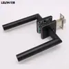 Cerradura de Puerta de Acero Inoxidable 304 Estilo Americano Transfronteriza, Cerradura de Manija Cuadrada para Baño, Cerradura de Habitación de Perno Único Sin Llave, Cerradura de Paso