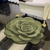 Alfombra de baño morada de fuego de buena suerte, alfombra absorbente con forma tridimensional 3D, alfombra de flores, alfombra de tierra de diatomeas para baño, secado rápido