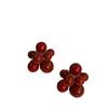 Pendientes de Uva Roja con Cuentas de Año Nuevo para Mujer Pendientes de Lujo Ligero de Alta Gama Pendientes Nicho de Perlas Ancora Joyería de Otoño e Invierno