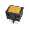 Interruptor de balancim KCD5 4 pinos 2 posições amarelo transparente quadrado interruptor de luz LED com certificação ETL e outras