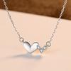 PAG &amp; MAG Collar con forma de corazón para mujer, colgante de plata 925, cadena para clavícula, estilo coreano, nueva joyería de moda.