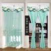 Nueva cortina de gasa de doble capa de verano antimosquitos cortina divisoria sin perforaciones estilo lns encaje hogar cocina dormitorio estilo decorativo