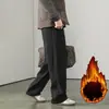 Calça banana estilo americano, calça esportiva casual de cintura média para outono para homens, nova, de corte solto, com bom caimento, perna reta, comprimento total, moletom, moderna