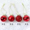 Adornos navideños transfronterizos 3/4cm24P con forma especial de galvanoplastia brillante traje de bola de Navidad colgante de decoración de árbol de Navidad