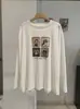 KEKEZOON Camiseta de Manga Larga con Cuello Redondo y Estampado de Gatos y Perros de Cuatro Diseños, Corte Holgado, de Longitud Media, Venta al por Mayor 9058